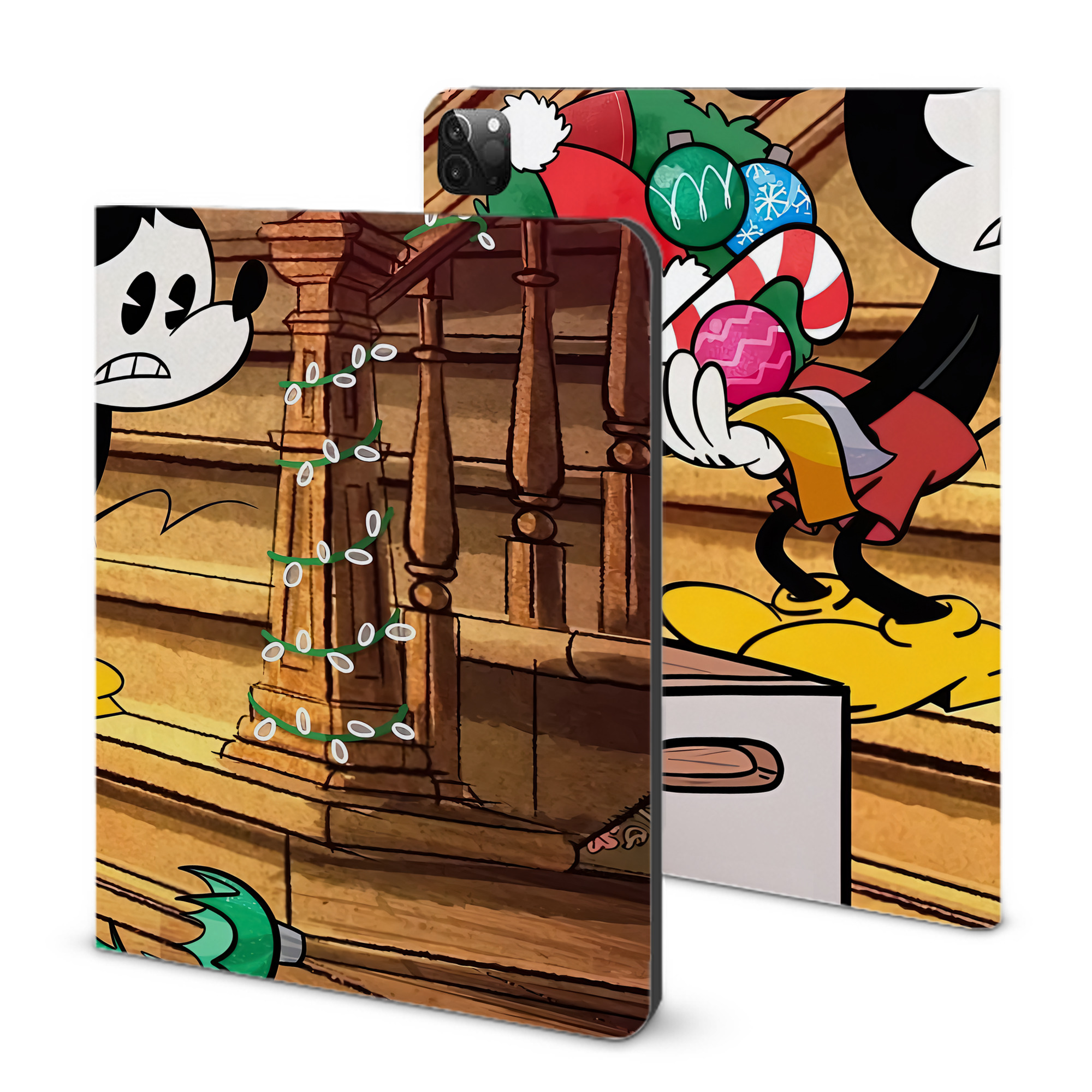 （画像用） ミッキーマウス Mickey Mouse IPadケース ペンホルダー付き ブックスタイルデザイン